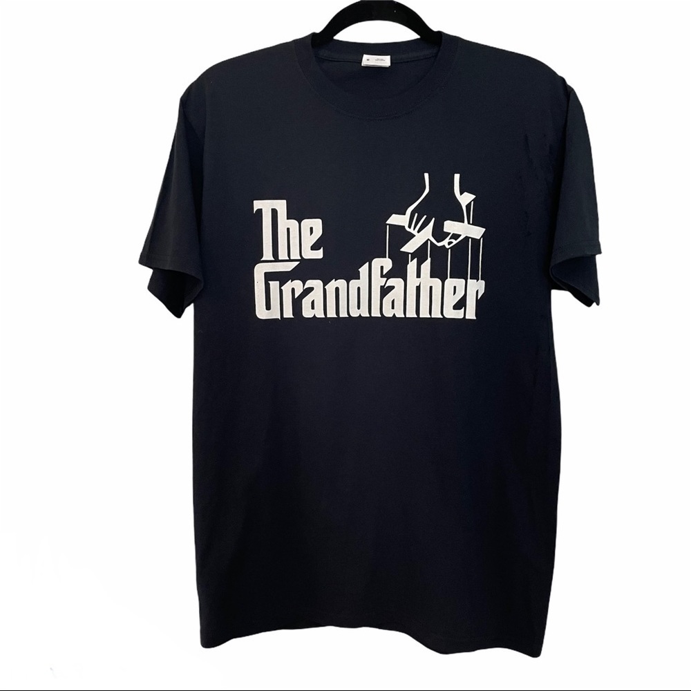 The Grandfather Black Tee with White Graphic T-Shirt